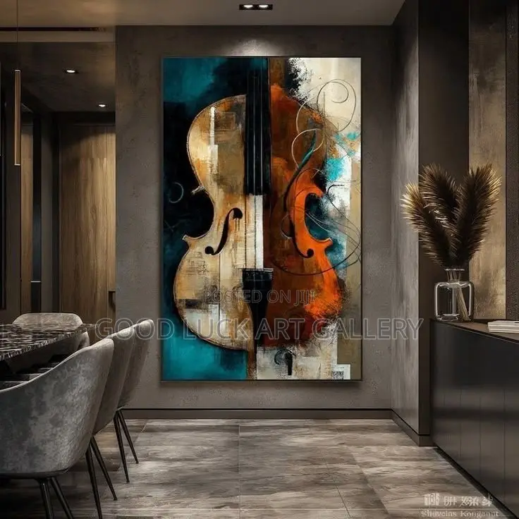 Abstract Violin Canvas Art