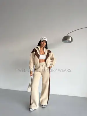 Women’s Burgundy 2-Piece Tracksuit Available in Different Colors