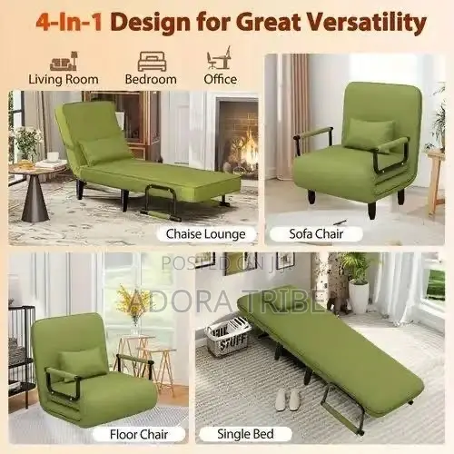 4-in-1 Convertible Sofa Bed - Folding Chair Bed Lounger