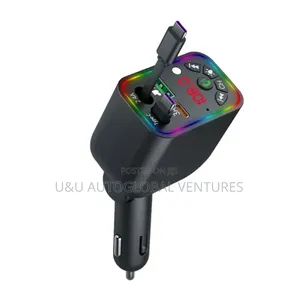 120W 5 in 1 Fast Charger With 800mm Retractable Cable and Ruf Lighting