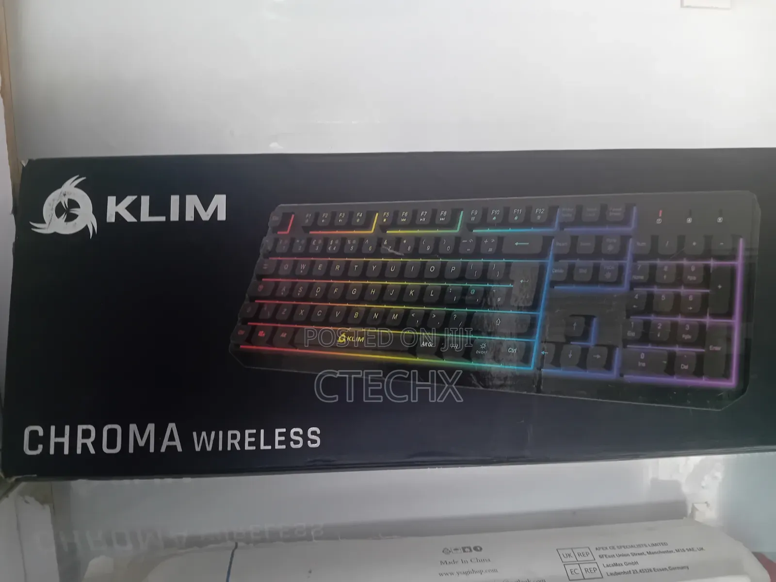 KLIM Chroma Quiet Keyboard, Wireless Gaming, Chromatic RGB Lighting