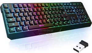 KLIM Chroma Quiet Keyboard, Wireless Gaming, Chromatic RGB Lighting