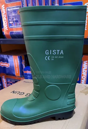 Green Knee-High Safety Rain Boot Branded "Gista