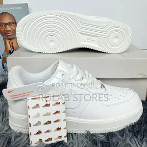 High Quality White Leather Nike Air Force 1 Sneakers