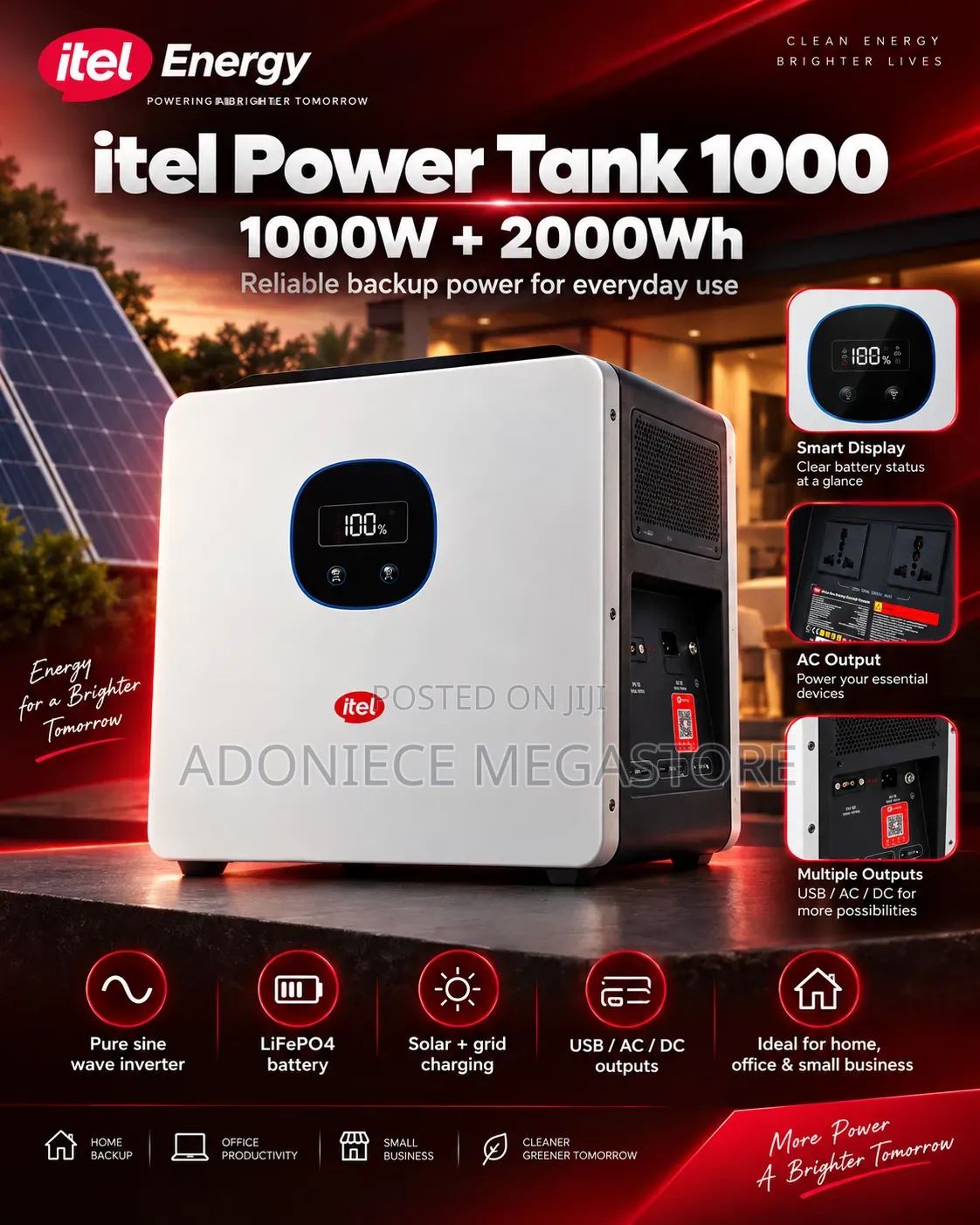 New Itel Power Tank 1000watt Output