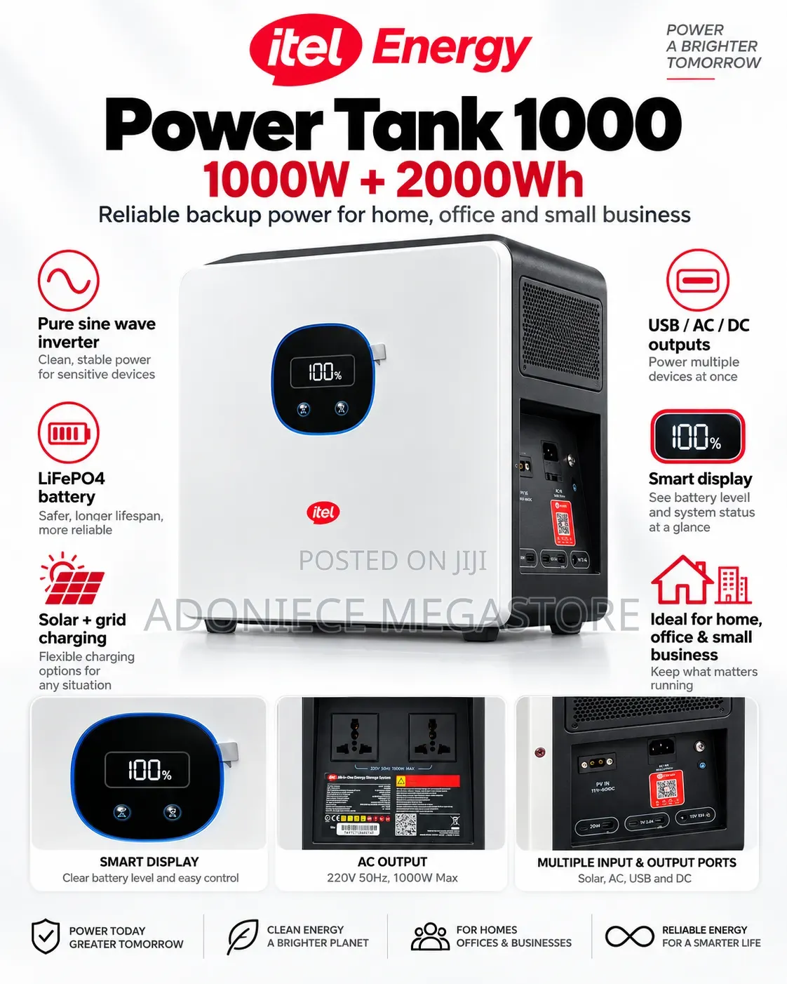 New Itel Power Tank 1000watt Output