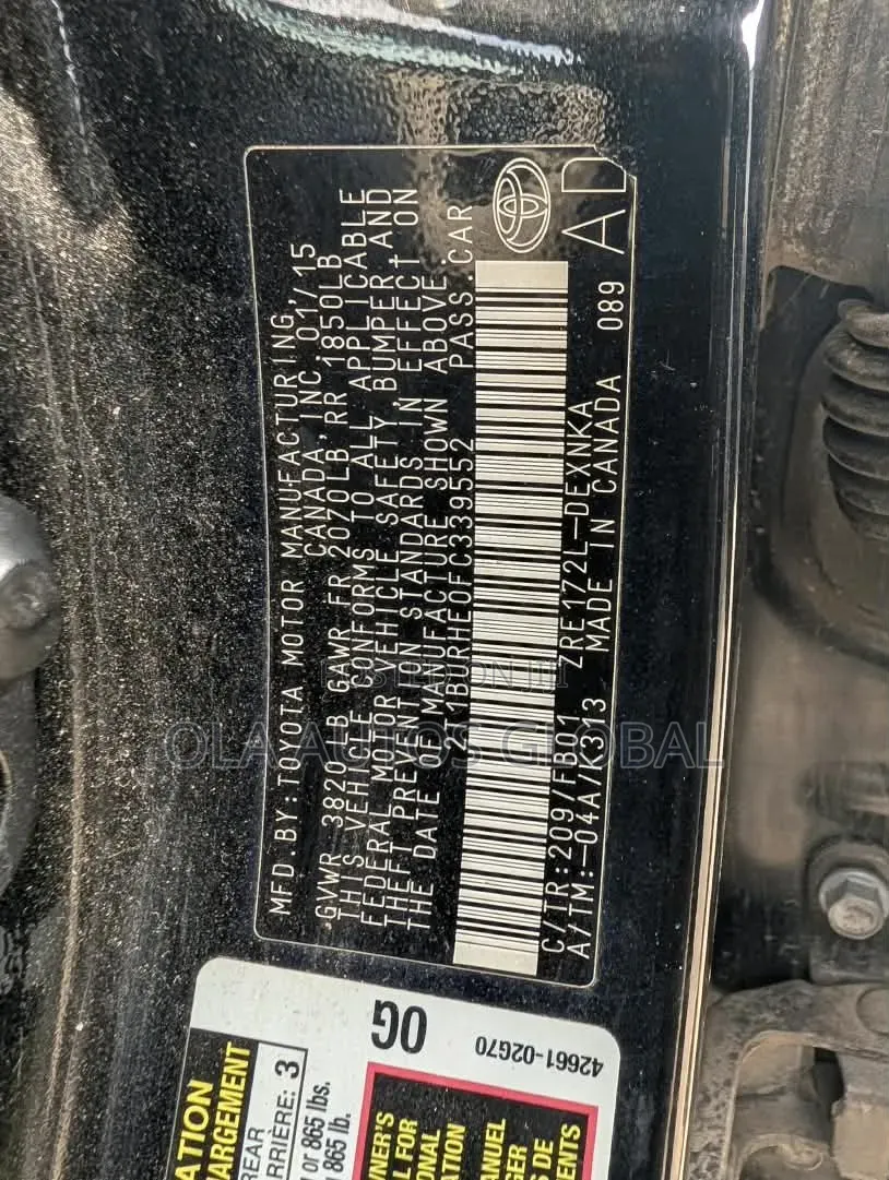 Toyota Corolla 2015 Black