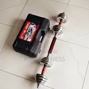 30KG Adjustable Dumbbell Set With Connecting Rod, Barbell Converter
