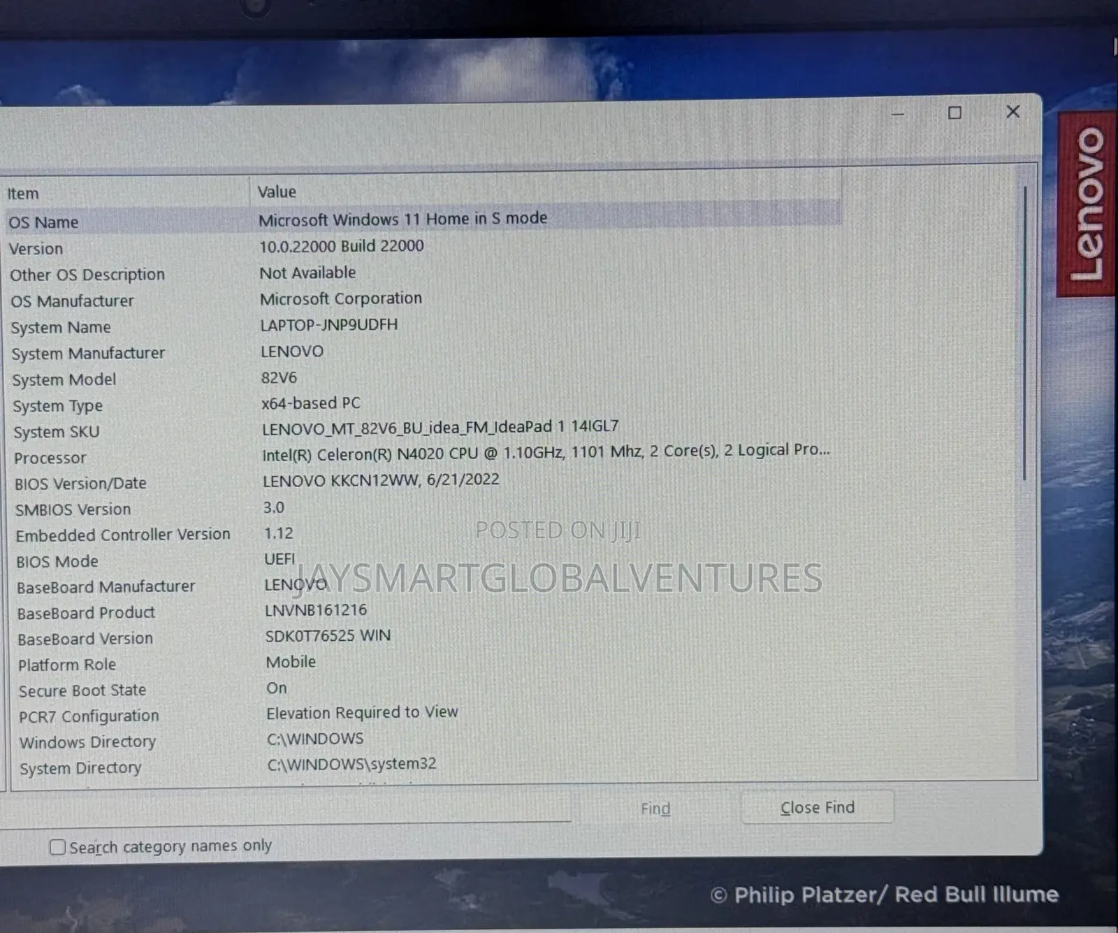 Laptop Lenovo IdeaPad 1 4GB Intel Celeron SSD 160GB