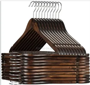 Wooden Dark Hangers,Solid Wood Shirt Hangers,Dress Coat Jacket Clothes