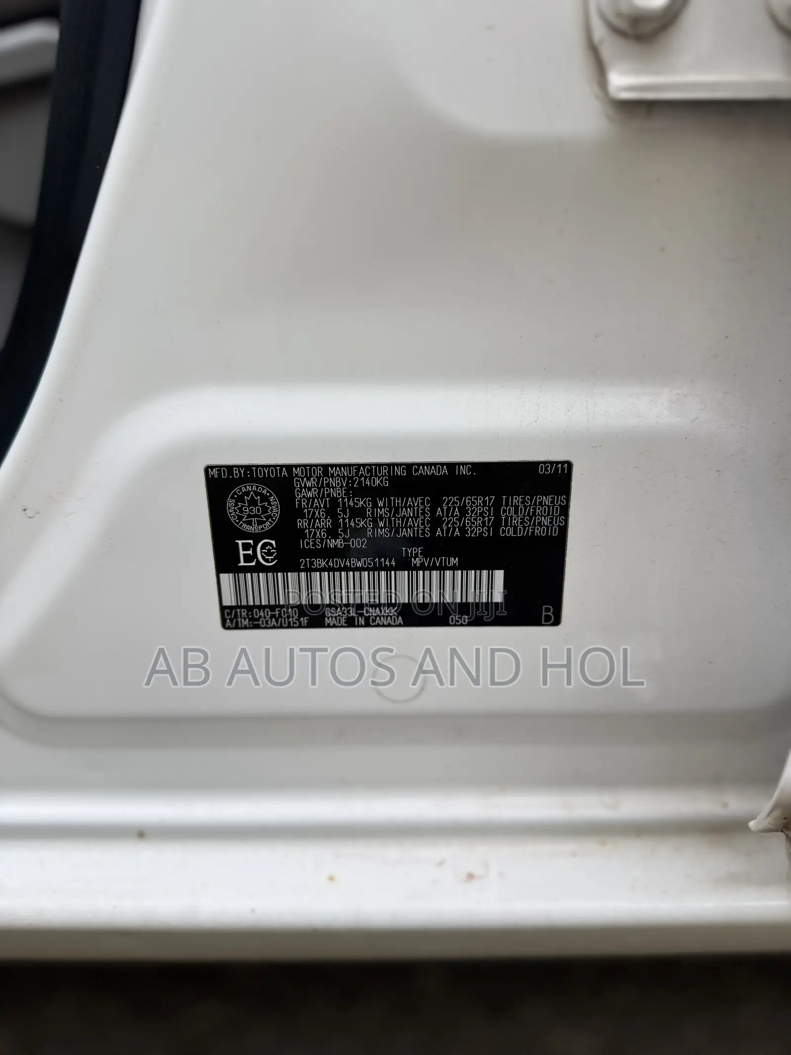 Toyota RAV4 3.5 2011 White