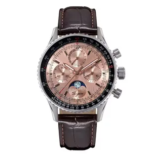 SUGESS Chronograph Watch ST1908 Swanneck Movement Mechanical Moonphase