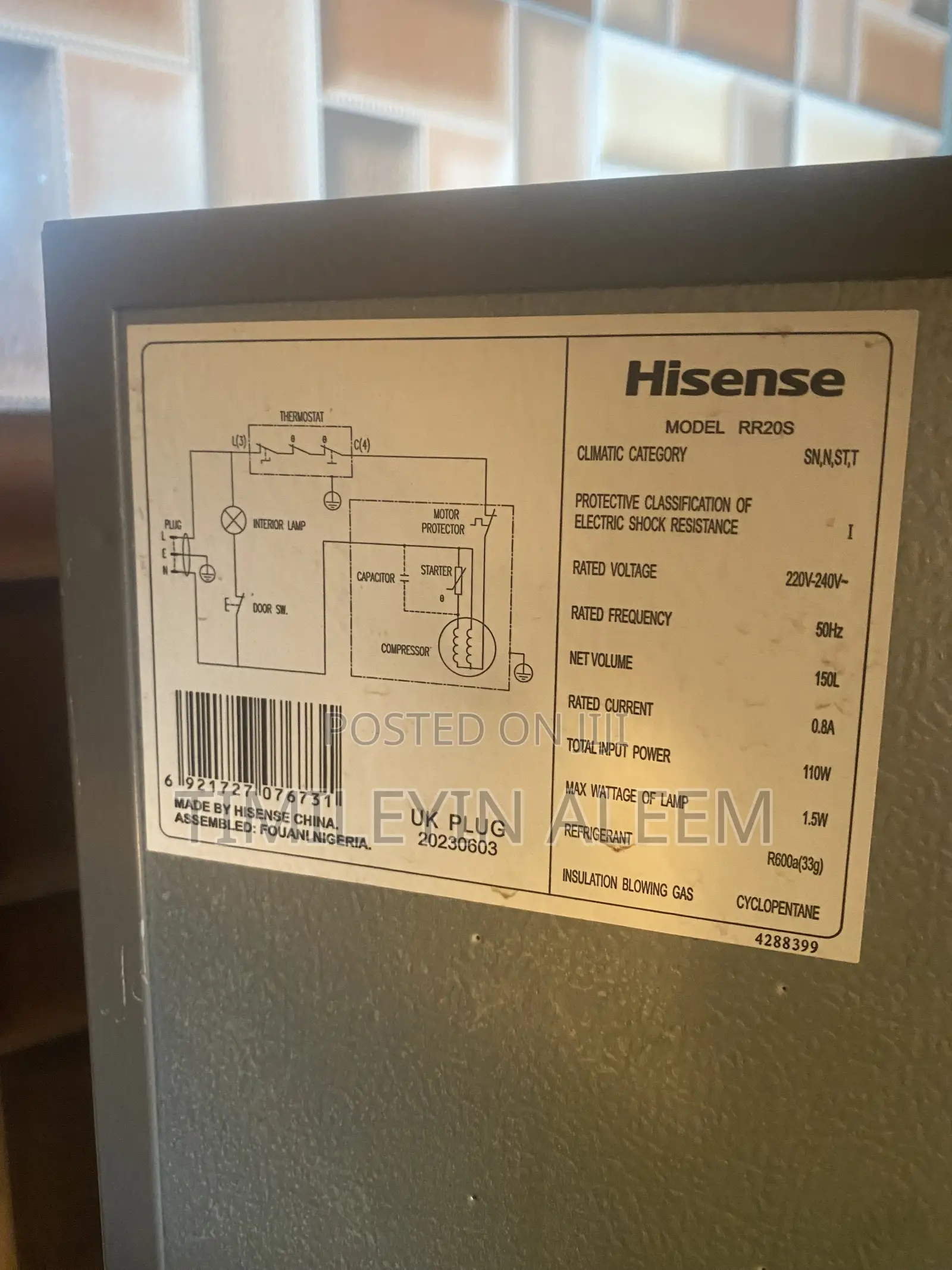 Hisense Fridge