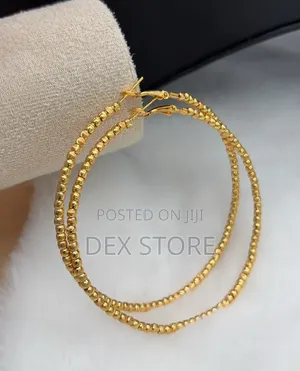 *Tone Luxury Beaded Hoop Earrings*
