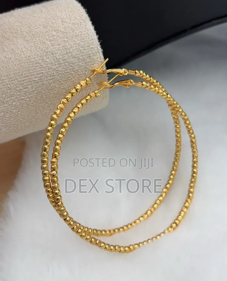 *Tone Luxury Beaded Hoop Earrings*