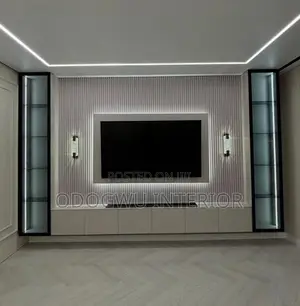 Delicate Fluted Panel TV Console