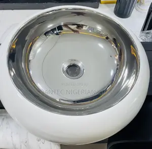 White Metallic Counter Top Basin