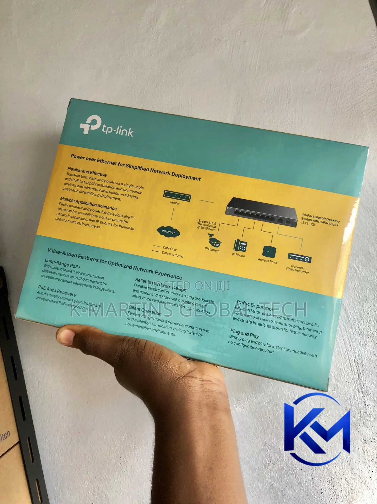 TP-Link LS1210GP 10 Port Gigabit PoE+ Network Switch