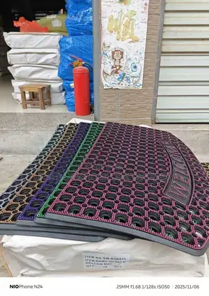 Hollow Welcome Rubber Mat