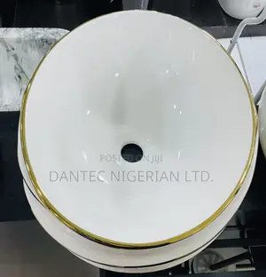White & Gold Luxury Basin