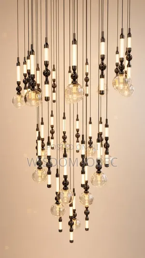 Modern Multi-Pendant Cluster Chandelier