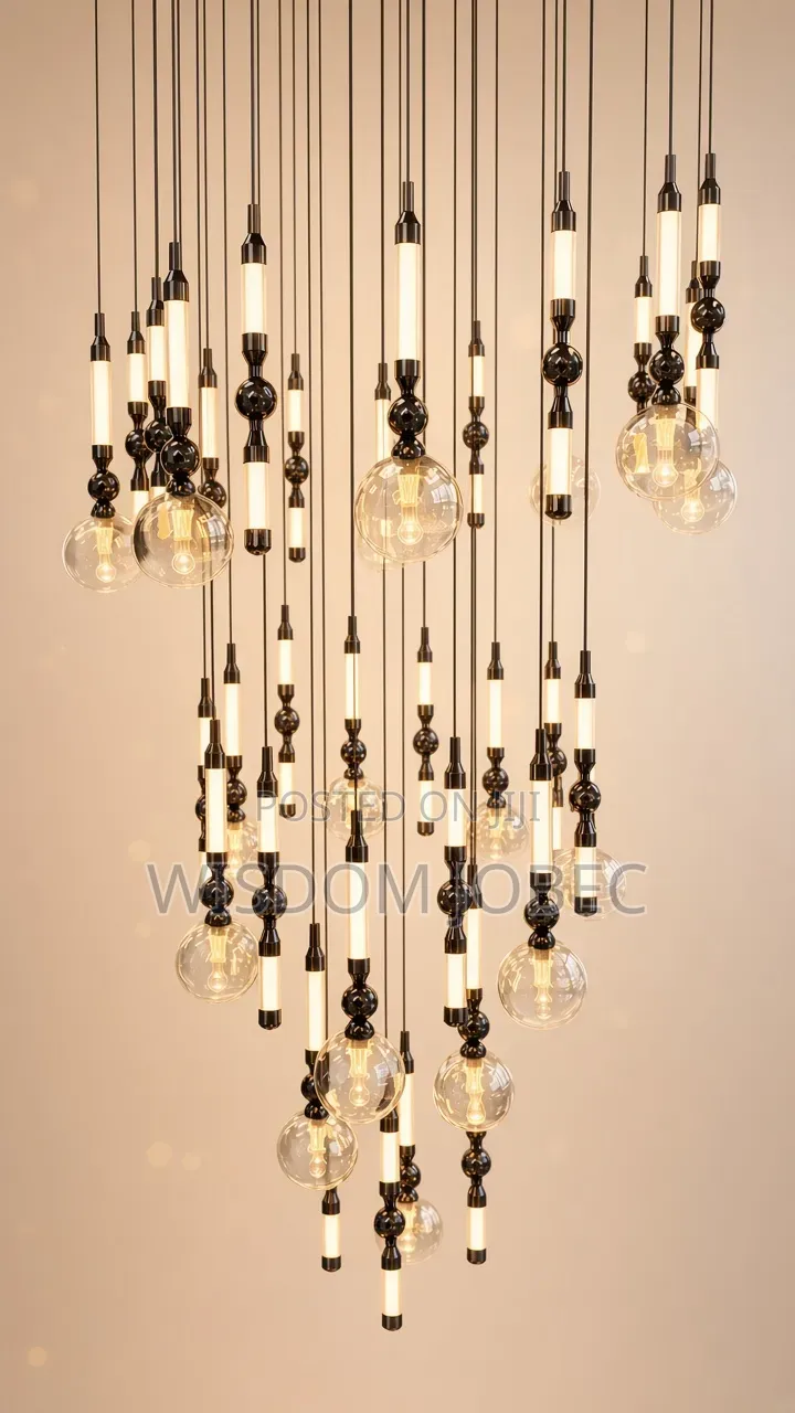 Modern Multi-Pendant Cluster Chandelier