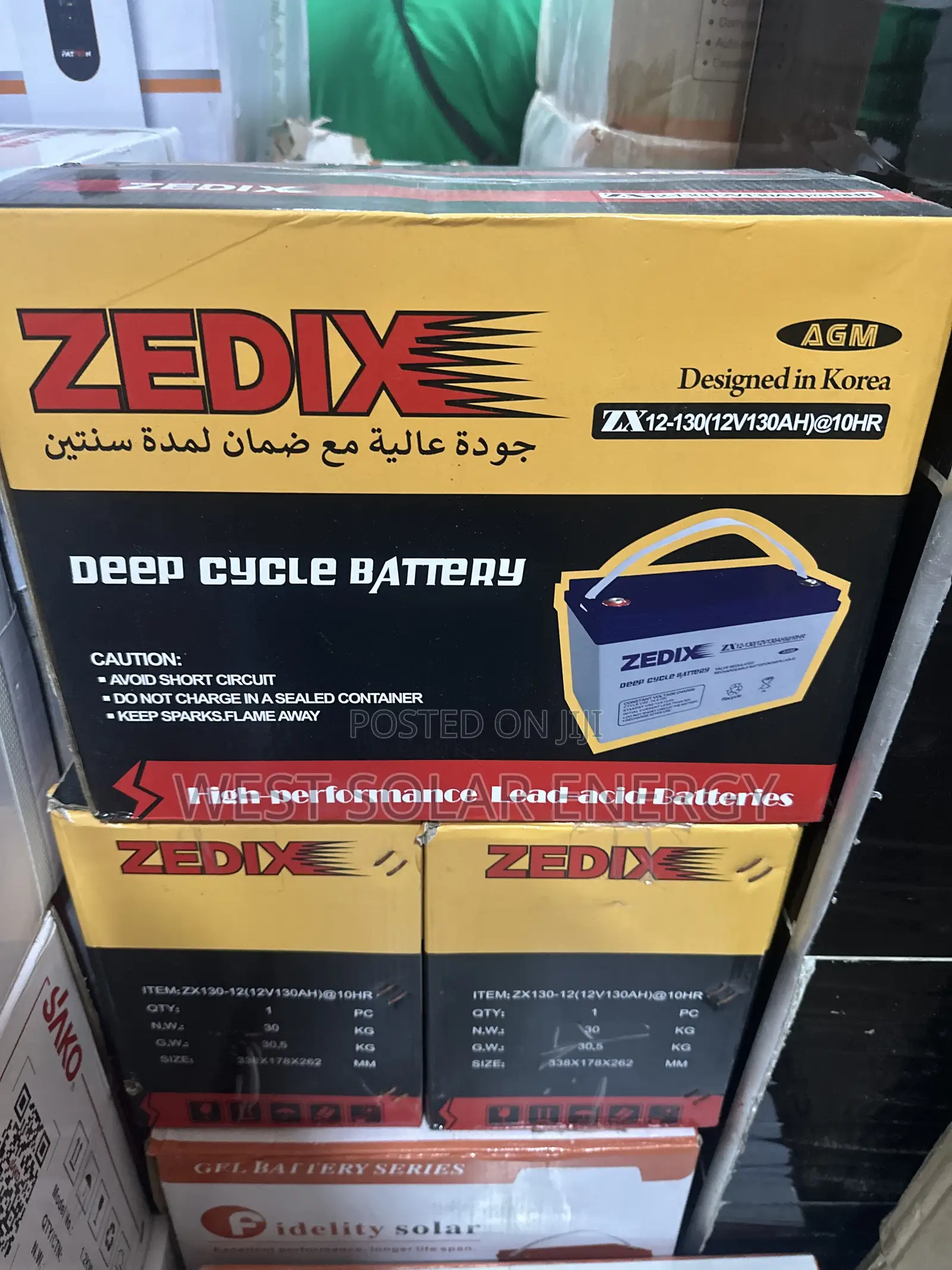 130Ah 12V Zedix Dry Cell Battery
