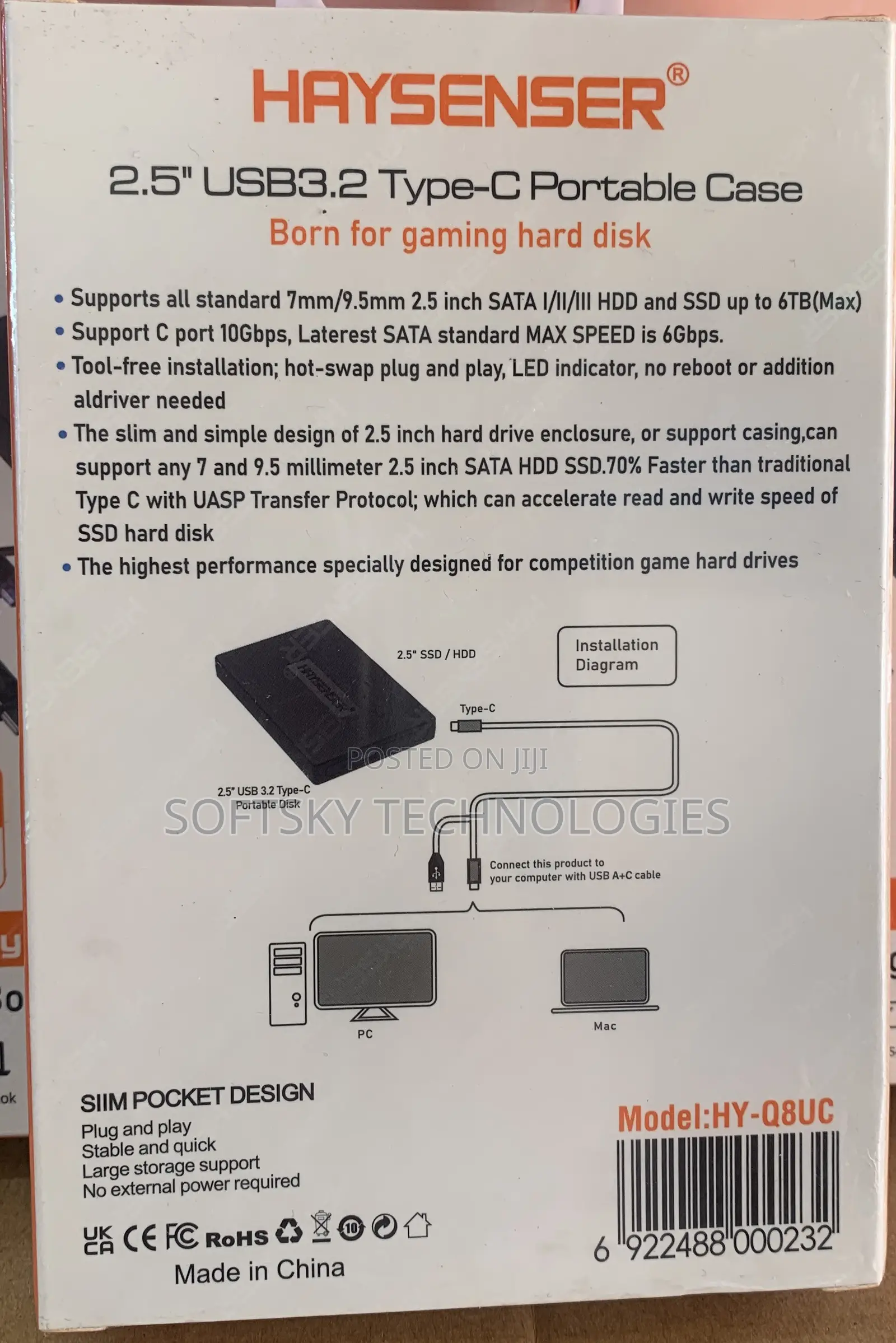 Haysenser USB Type-C HDD/SSD Enclosure