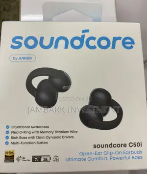 Soundcore C50i Open-Ear Headphones, Clip-on Earbuds