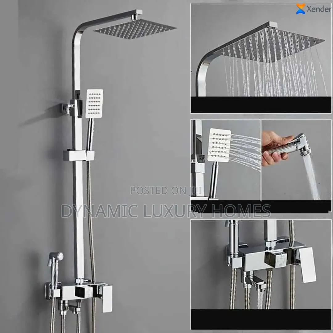 Chrome Shower Mixer Complete Set