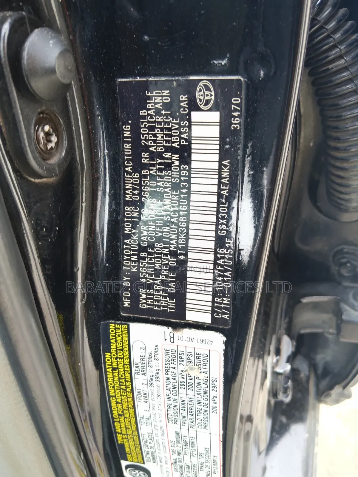 Toyota Avalon 2006 Black