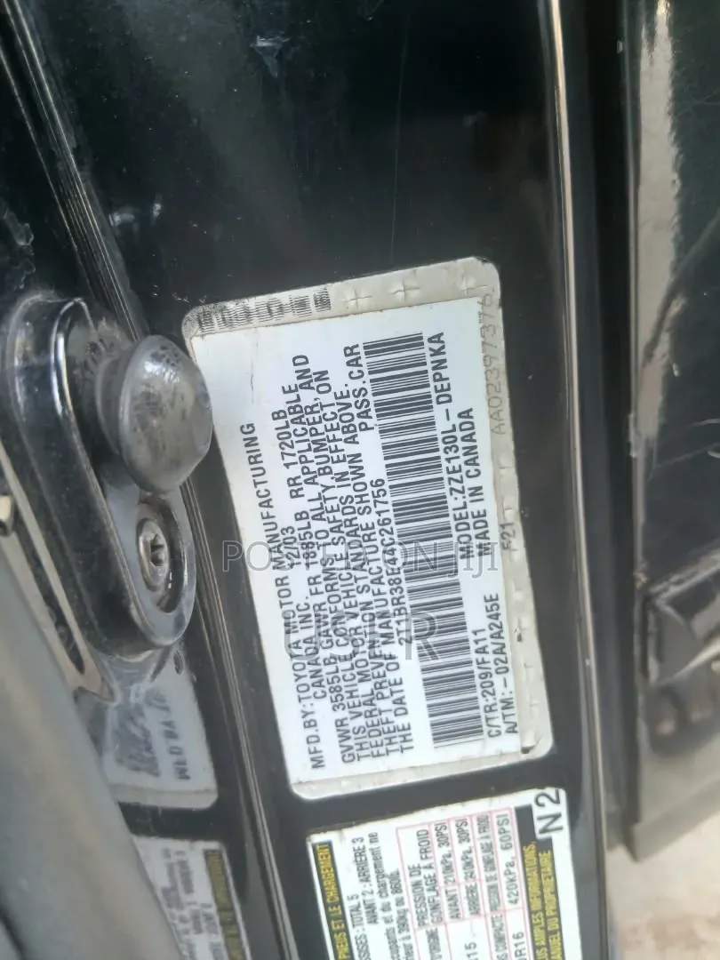 Toyota Corolla 2004 Black