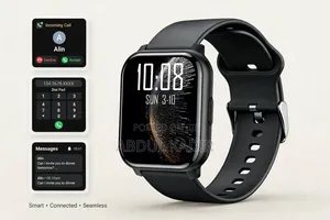 Smartwatch Black Edition - Bluetooth Call - Message Alert