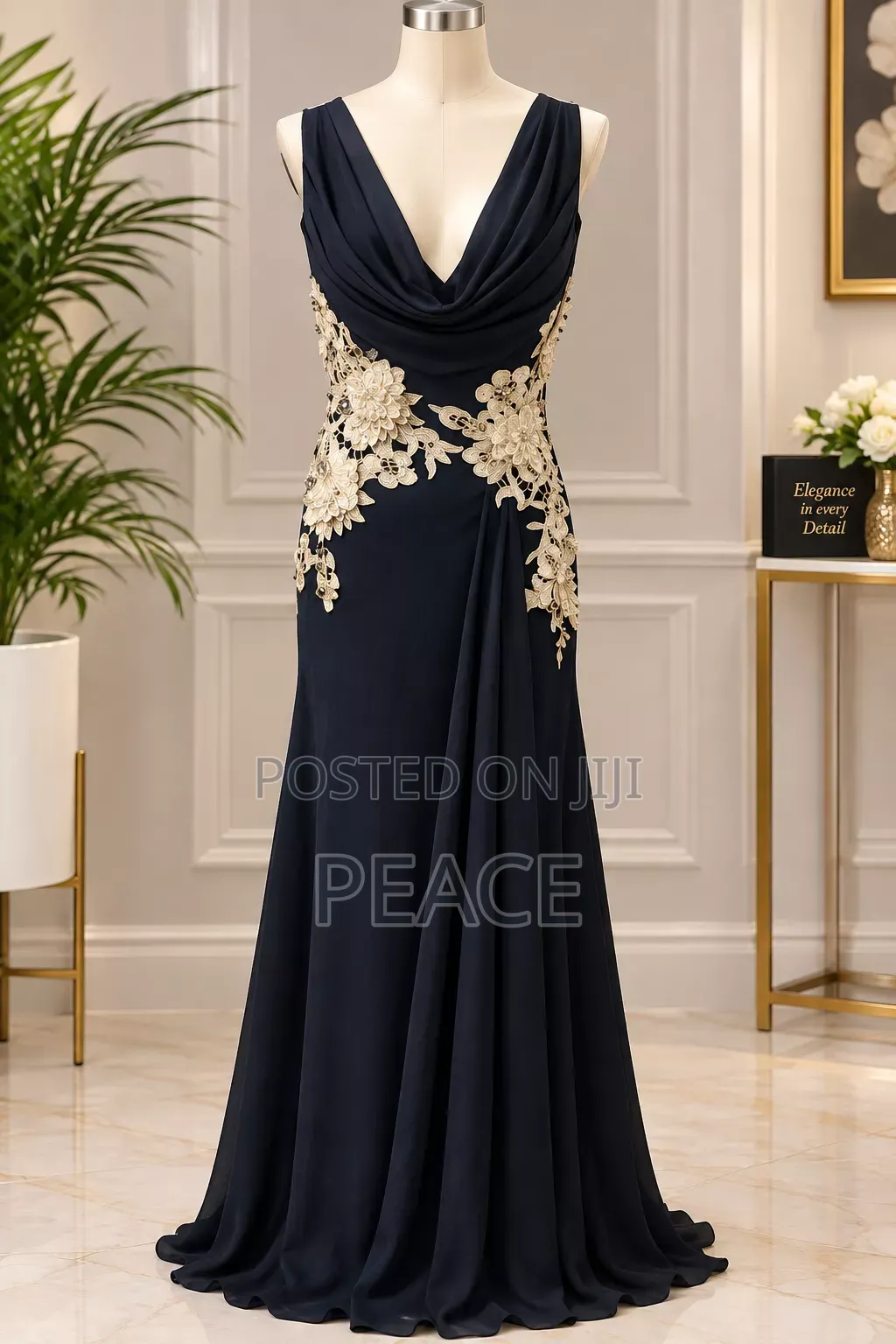 Elegant Black Dinner Gown