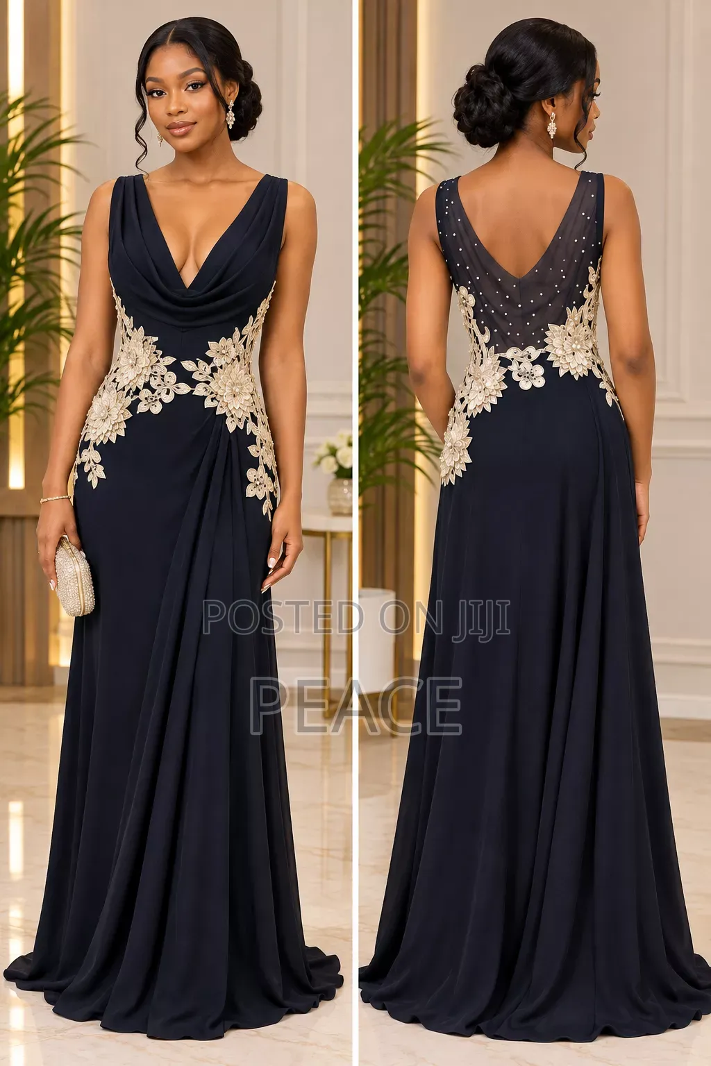 Elegant Black Dinner Gown