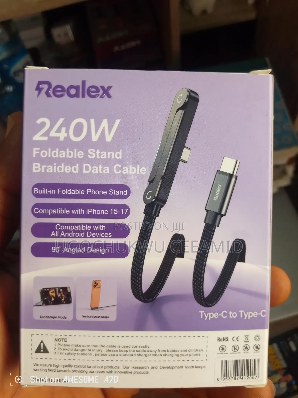 Type C to Type C Phone Cable