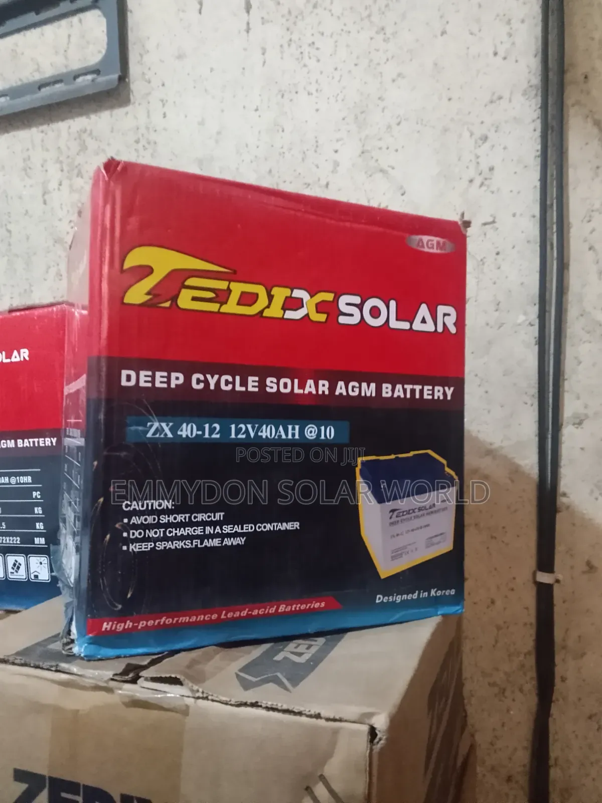 ZEDIX Solar Gel Battery 40ah 12v