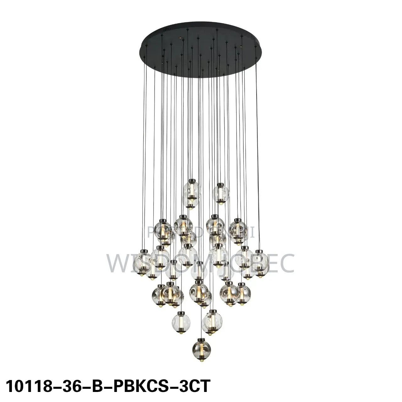 Modern Cascading Multi-Light Pendant Chandelier