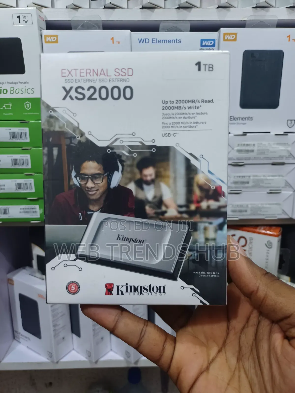 Kingston XS2000 1TB Portable External SSD - Up to 2000mb/S Speed