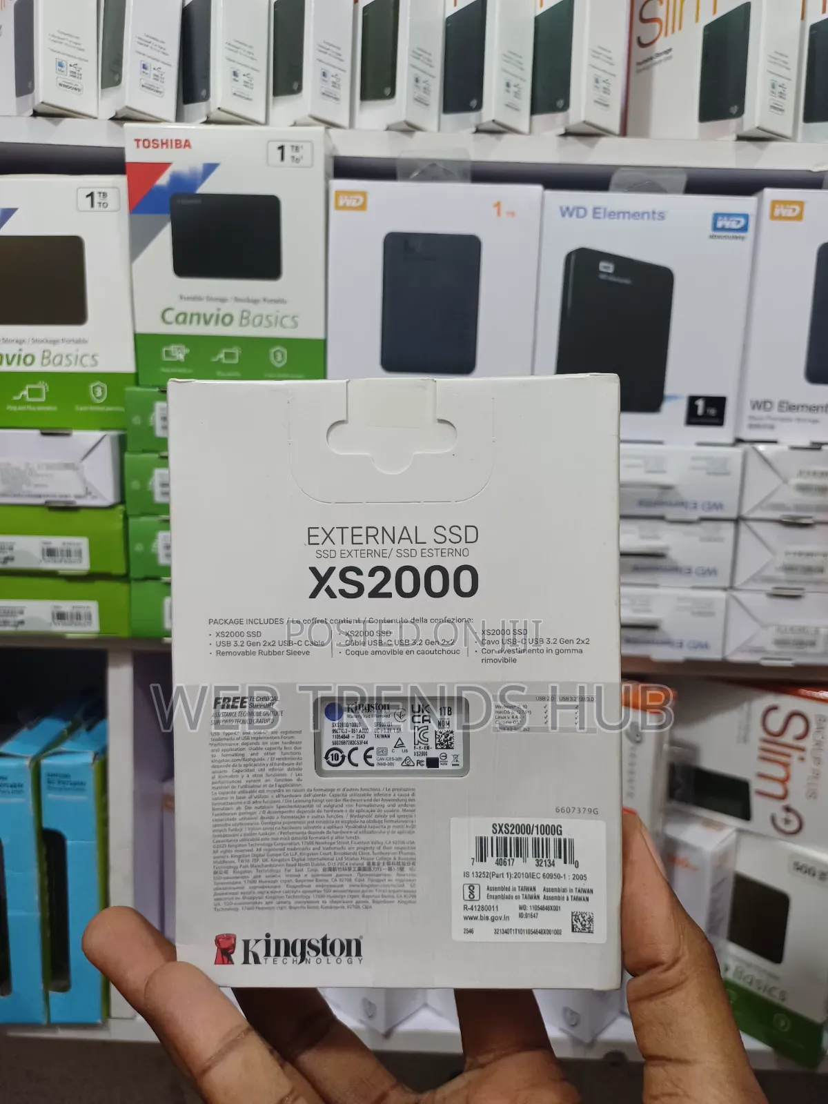 Kingston XS2000 1TB Portable External SSD - Up to 2000mb/S Speed