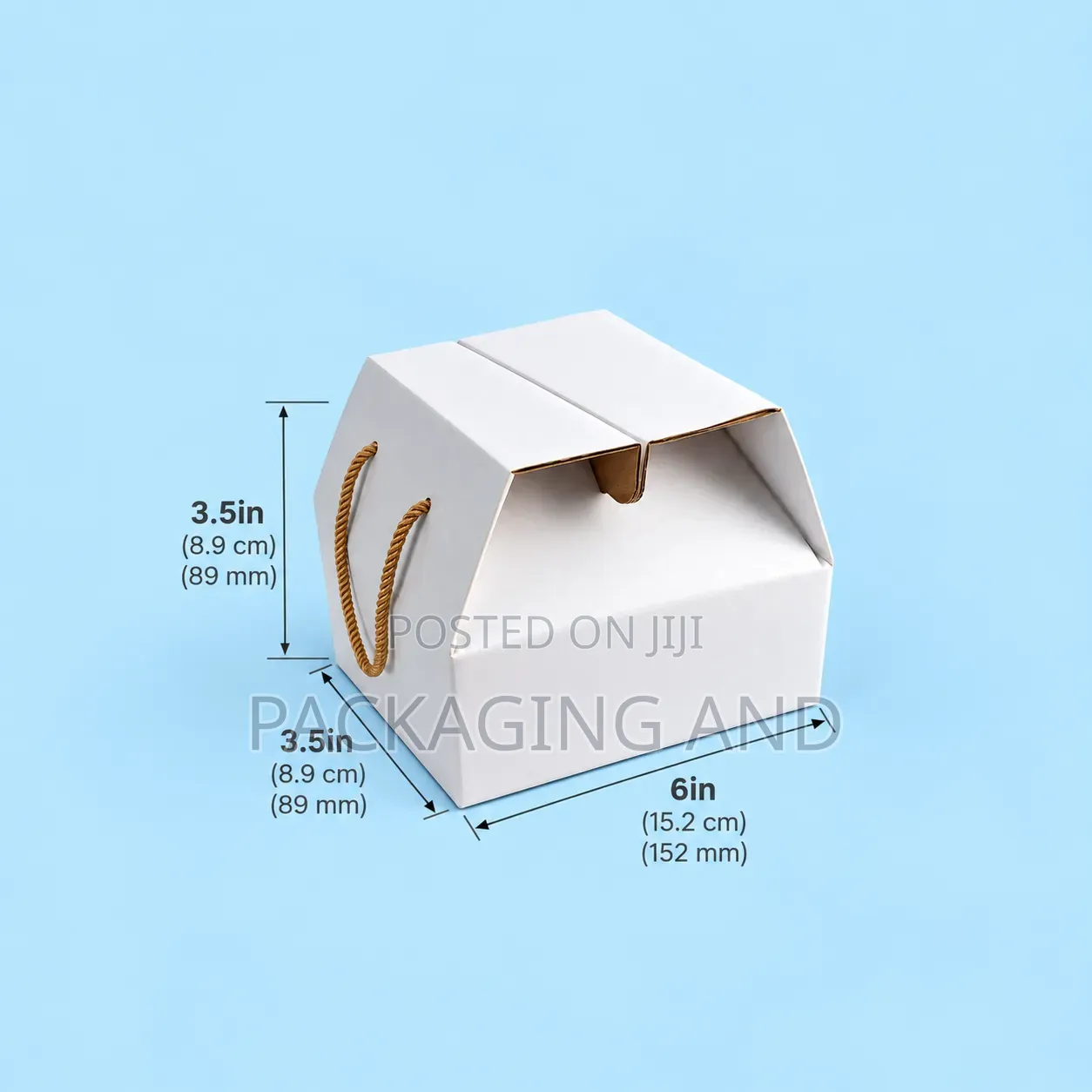 Plain Gable Box 6×3.5×3.5in for Gifts, Food & Souvenirs