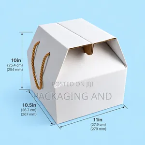 11x10.5x10 Inch Plain Gable Box for Gifts & Products Packaging