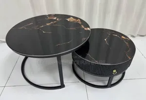 Marble Round Centre Table With Iron Leg