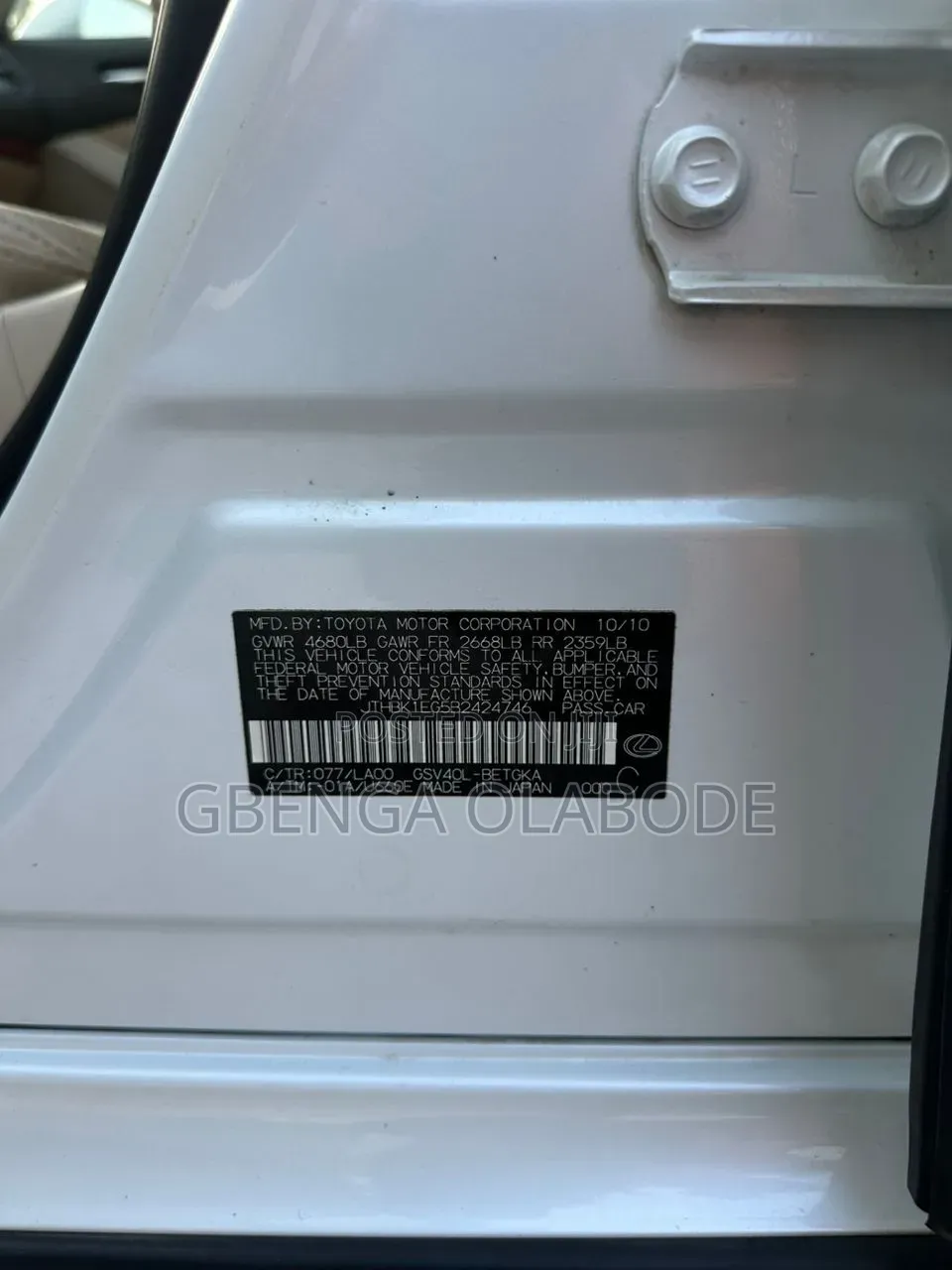 Lexus ES 350 2011 White