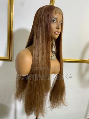 25k Light Brown Straight Wig 28 Inch Honey Brown - Pay on Delivery