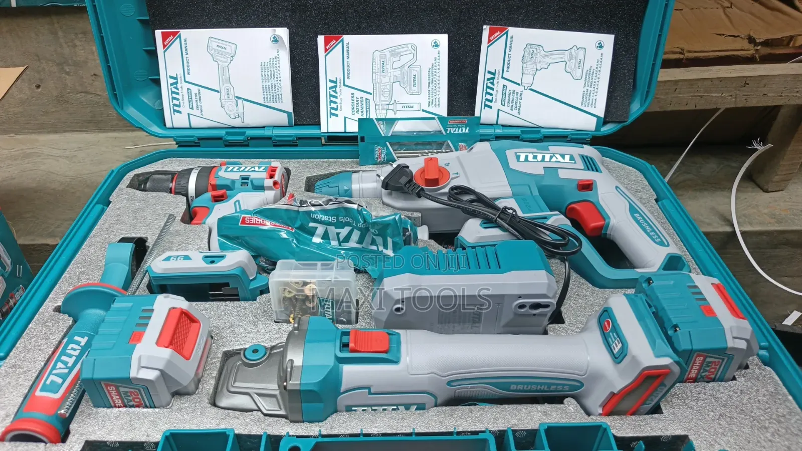 Total 3-in-1 Cordless Power Tool Combo Kit