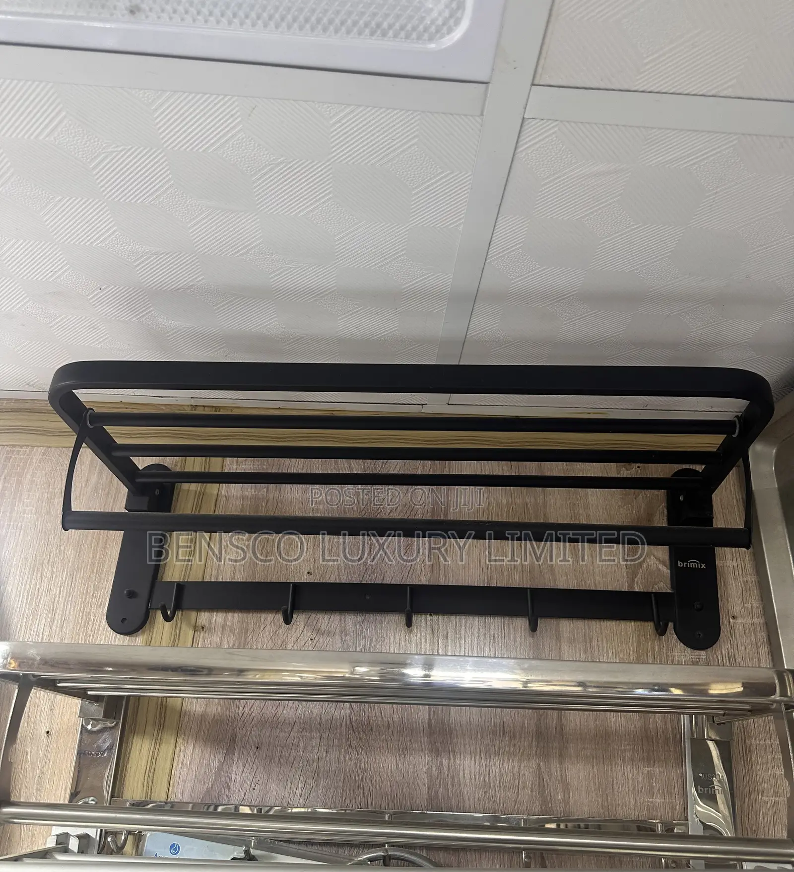 Multiple Towel Rail Black Matte
