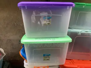 30liter Multipurpose Large Plastic Storage Box With Coloured Lid