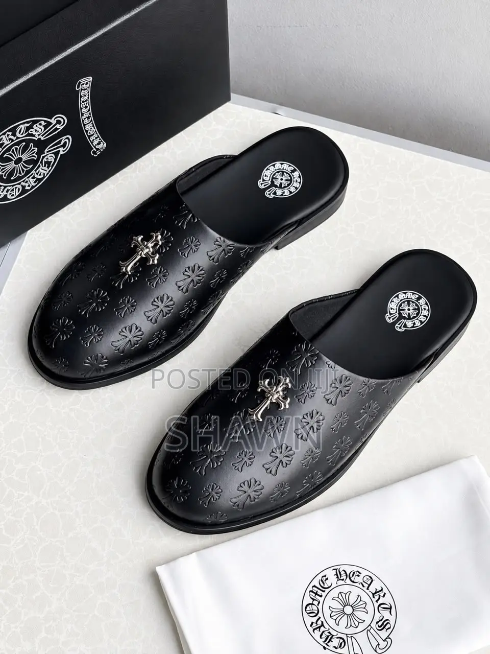 Chrome Heart Luxury Leather Mules