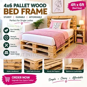 4by6 Single Pallet Bedframe